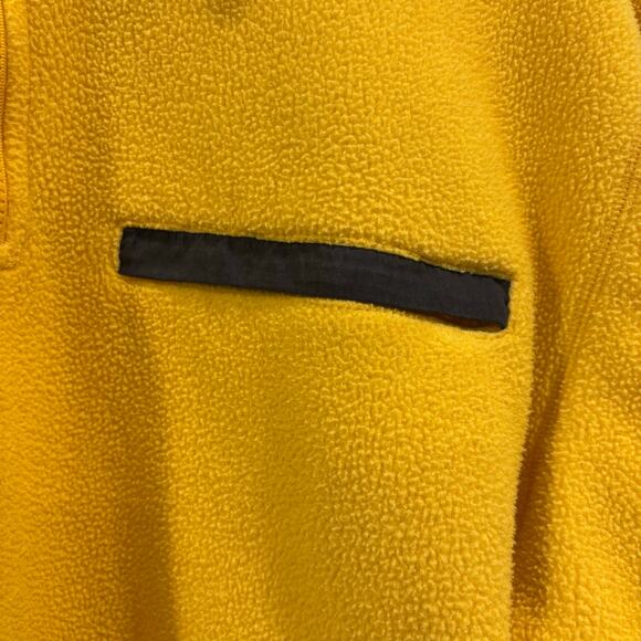 Y2K 90s Vint OLD NAVY Yellow Fleece quarter Zip pullover, Men’s/Unisex - Picture 11 of 13